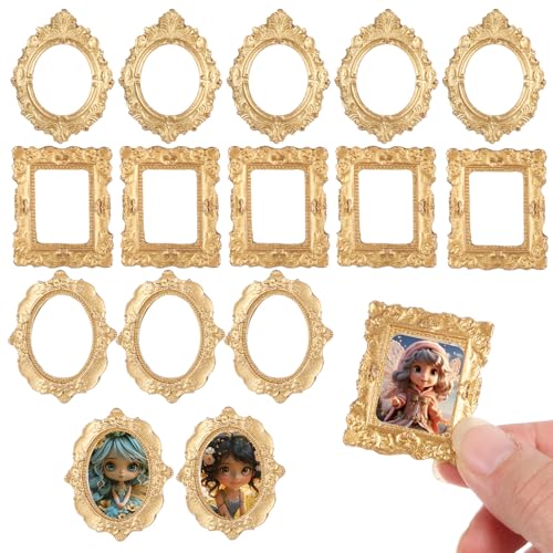 Tucnoeu Lot de 15 mini cadres photo vintage en résine,...