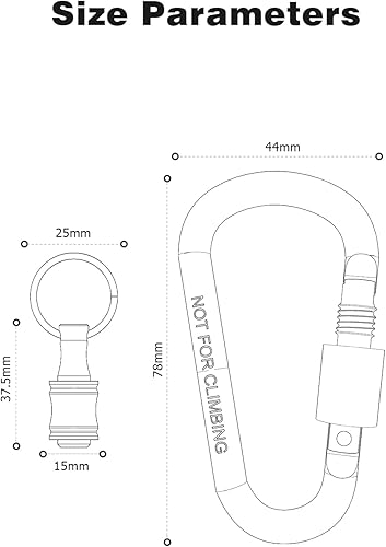 Vista 6 de Soporte para brocas, llavero de soporte de broca de 1/4 pulgadas para destornillador de impacto empujar para desbloquear cambios rápidos magnéticos