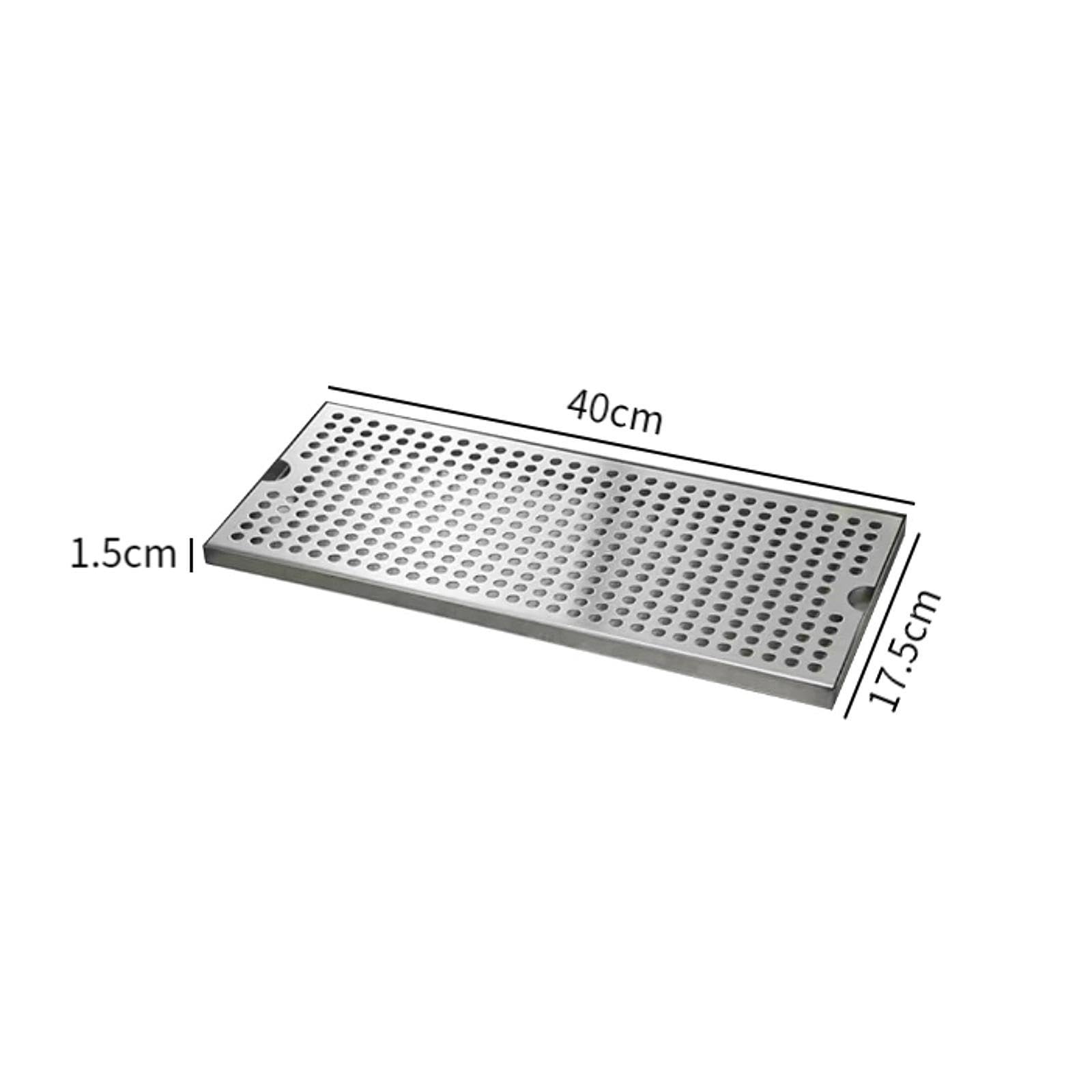 Vassoio antigoccia rimovibile per bar e vassoio multiuso per aperitivi, cerimonia del tè e facile da pulire, 40 x 17,5 x 1,5 cm