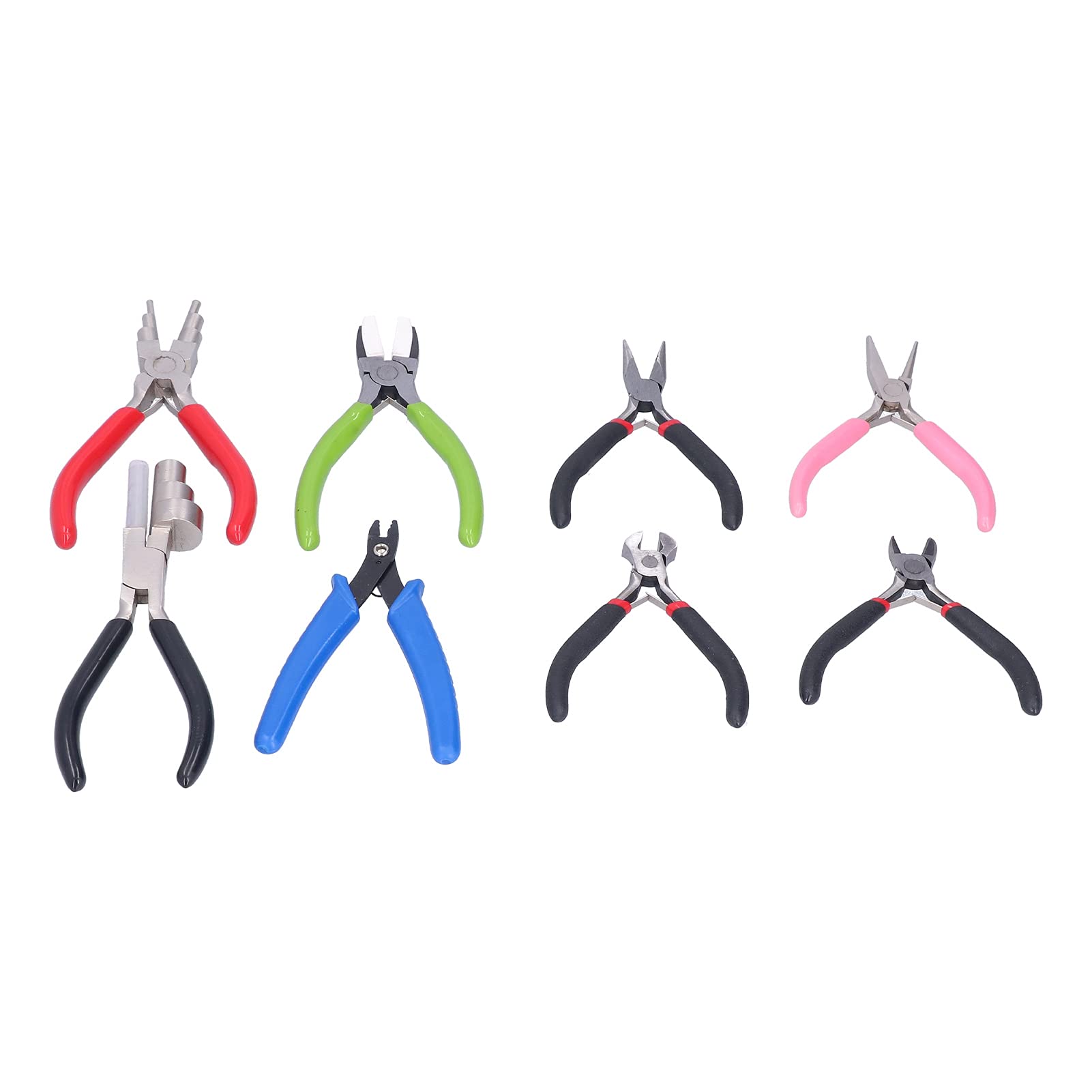 8-teiliges Schmuckzangen-Set aus Kohlenstoffstahl, Nadeln, diagonales Crimpen, Wickeln, Schneidwerkzeuge für die Reparatur und Wartung von Schmuck