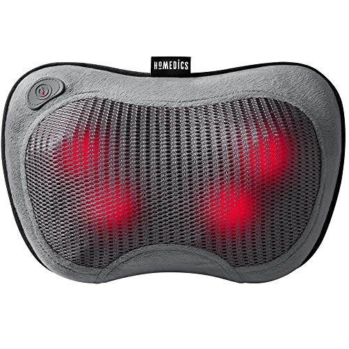 Homedics Cordless Shiatsu All-Body Massage Pillow With Soothing Heat, Reverse Function, Rechargeable Battery, And Integrated Controls –Lightweight #TOP2
