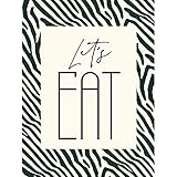 Wee Blue Coo Kitchen Zebra Lets Eat Typography Unframed Wall Art Print Poster Home Decor Premium Cuisine Zbre Typographie Mur Affiche Accueil Dco