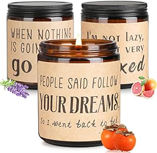 Scented Candle Gifts Set for Women 3 Pack Jar Candles Soy Wax Candle Perfumed Long Burn Aromatherapy Candles Home Fragrance Presents for Friend Birthday Anniversary Wedding