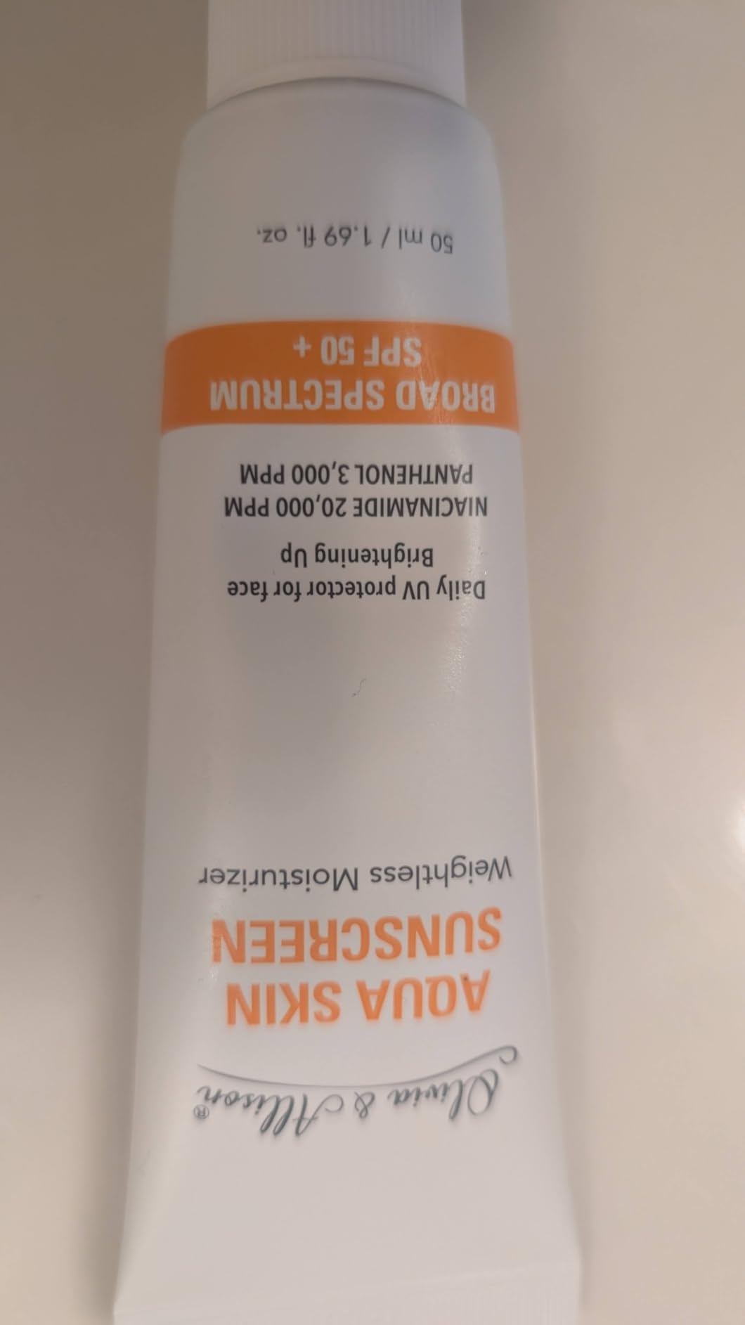 Olivia and Allison Olivia & Allison Aqua Sunscreen SPF 50+ PA++++ (1.69fl.oz) - Non-Sticky Korean Sunscreen, No White Cast & Invisible