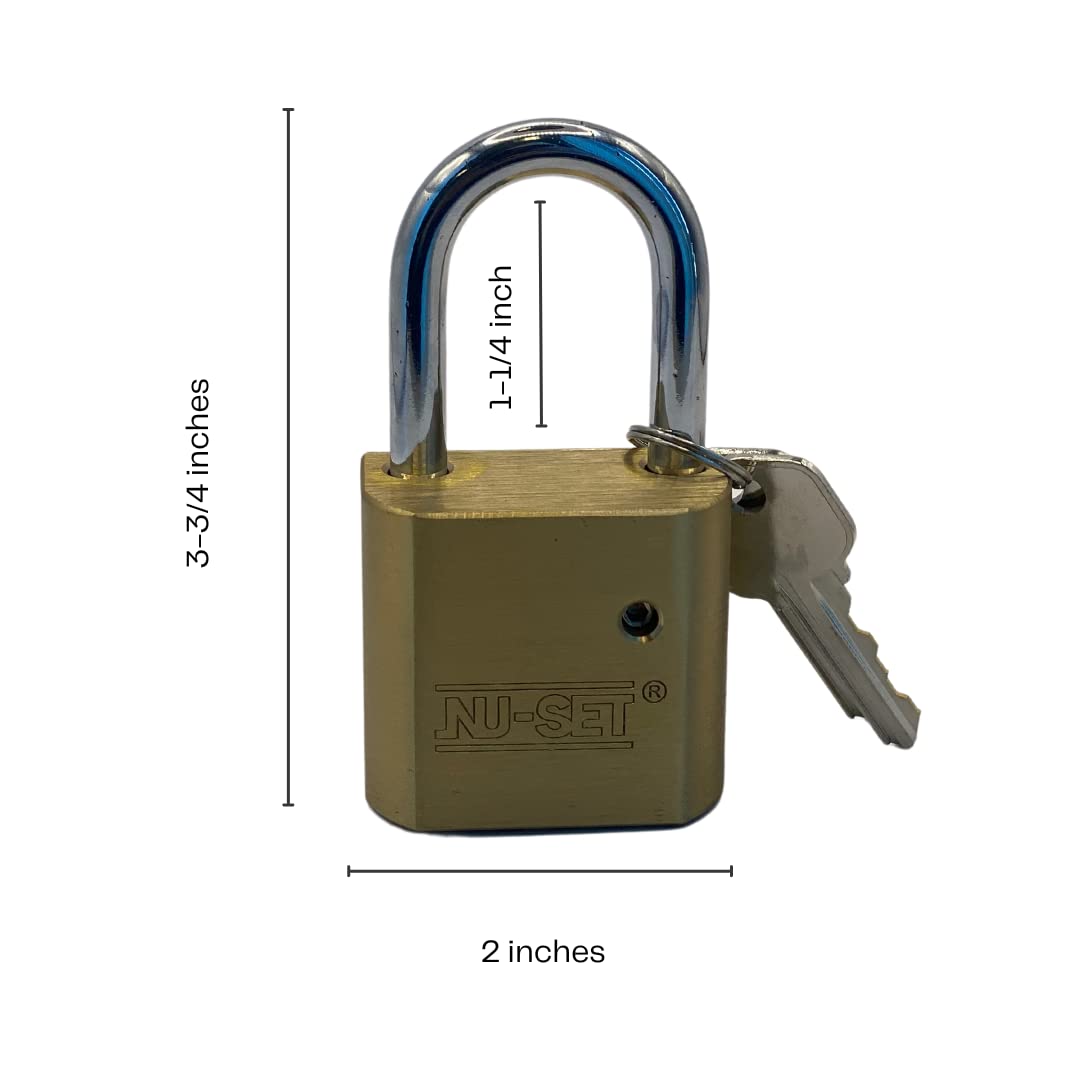 NuSet Candado de latón macizo resistente, 2,54 cm