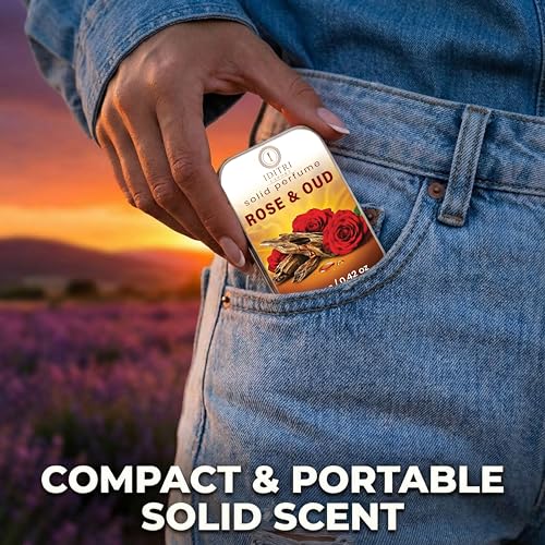 Image of IDITRI EXPORT Solid Perfume |Rose & Oud&Cool Epic Alcohol Free Wax Perfume Balm, Long Lasting | Pocket Tin 12g, Pack Of 2| Non Greasy Smooth Glide, Travel Friendly Unisex Gifts He Or Her