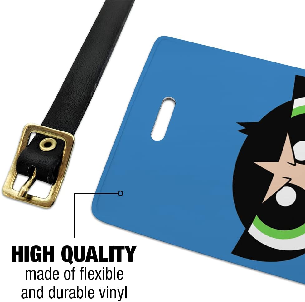 Powerpuff Girls Buttercup Head Luggage ID Tags Carry-On Cards - Set of 2