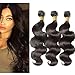 Produktbild Brazilian Human Hair bundles body wave 100% Remy Extensions Echthaar 1 Bündel Körperwelle - Human Hair Weave #1B Natürliches Schwarz (70cm - 100g)