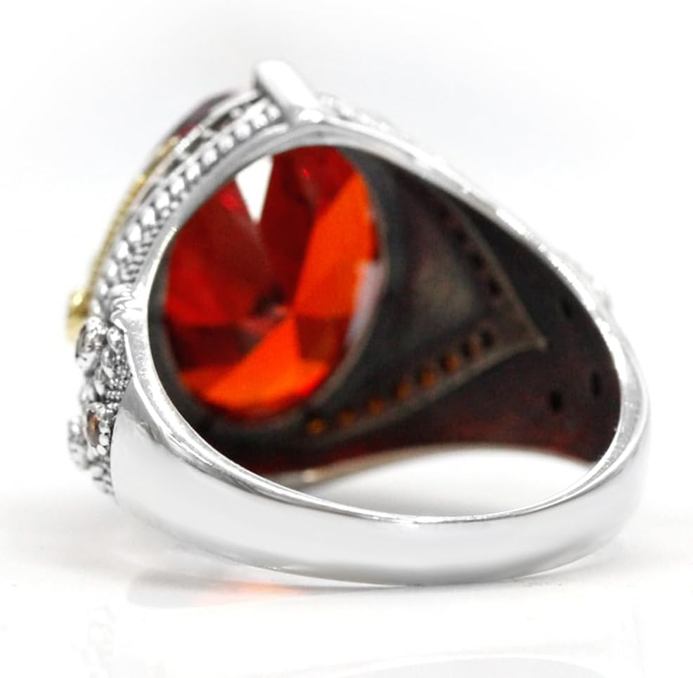 Men's Ring Black Zircon, Tanzanian Blue Zircon Garnet Red Zircon, Green Zircon, Sea Blue Zircon Ring, Handmade Solid S925 Sterling Silver Men's Ring, Vintage Türkiye Ring Perfect Declaration Ring, Men's Christmas Gift Sizes 7-12 - Image 3