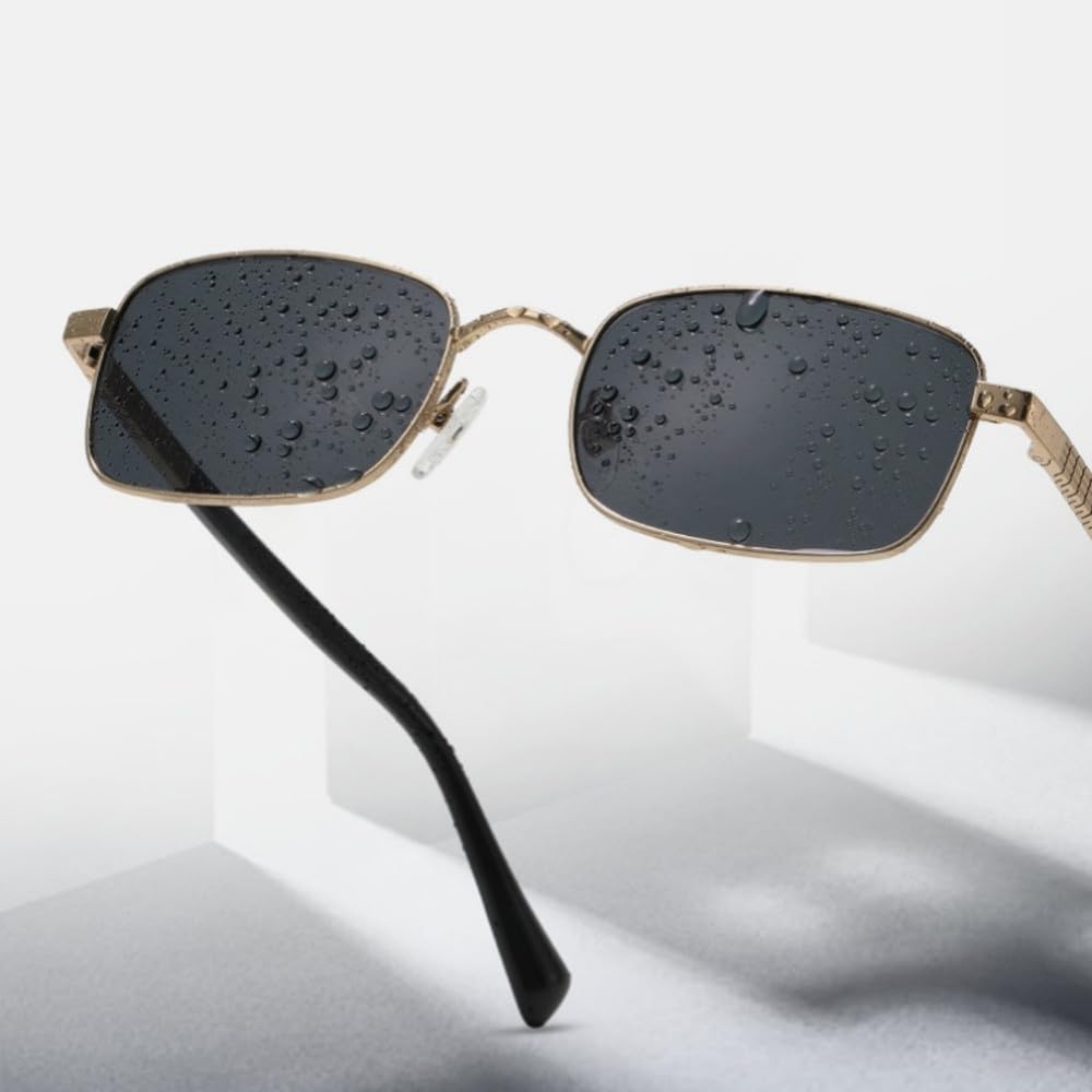 Gafas de conducción retro antirreflectantes con montura de titanio para hombre, protección UV400.