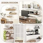 Axeman Floating Shelves for Wall, Rustic Wood Wall Mounted Shelves for Bathroom, Bedroom, Kitchen, Hanging Bookshelves for Home Wall Decor Living Room, 24 inch Set of 2, Rustic Brown - Image 5