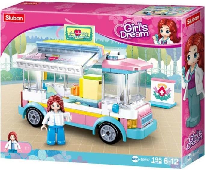 Sluban Girl's Dream Ambulans Yapım Seti, 195 Parça