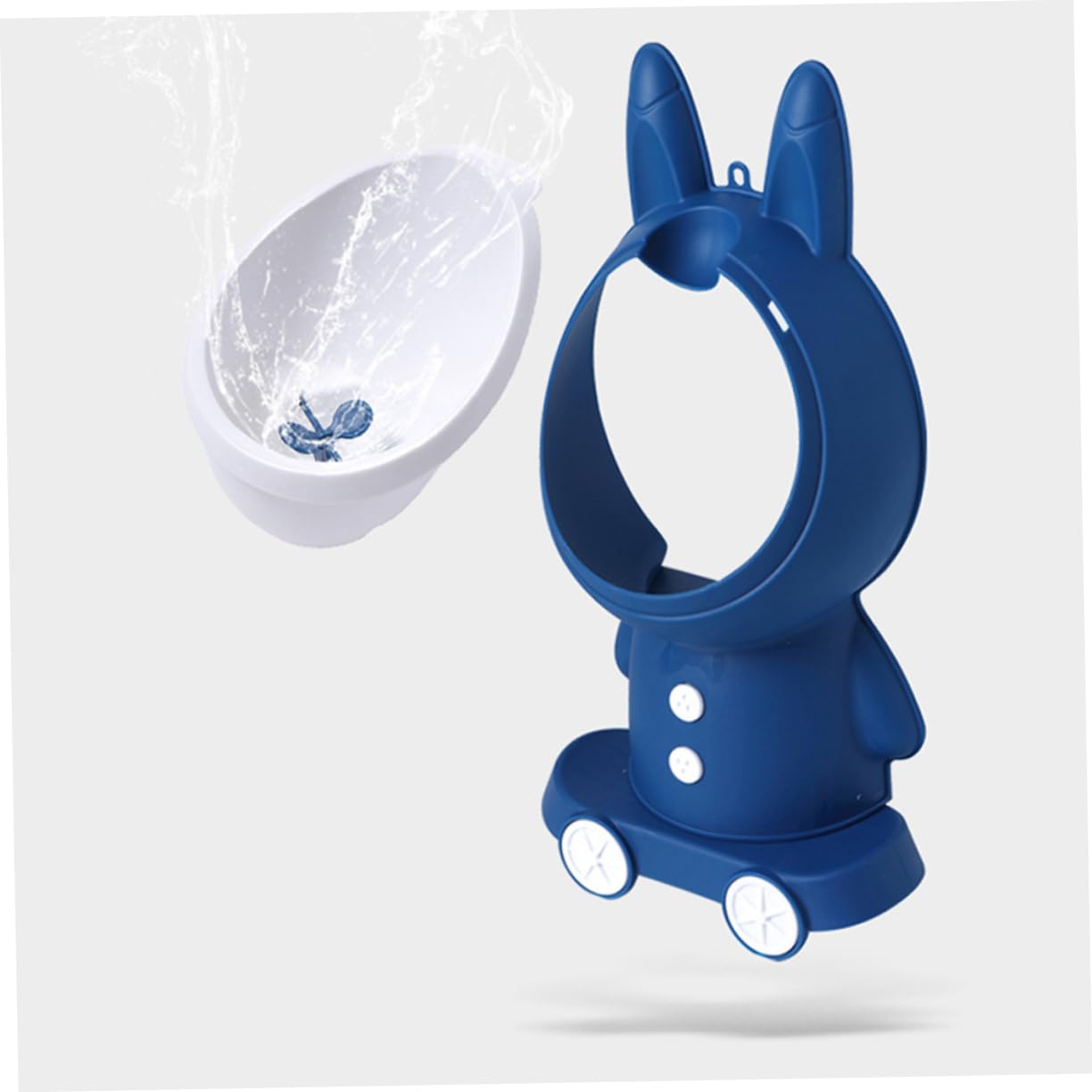UPKOCH Wall-Mounted Toddler Urinal for Boys Adjustable Height Potty Training in Cute Rabbit Design for Bathroom Use Easy to Install Detachable for Cleaning