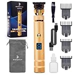T Blade Trimmer For Men - Low Noise Cordless T Outliner Clippers With Titanium Precision Blades & LED Display - Includes…