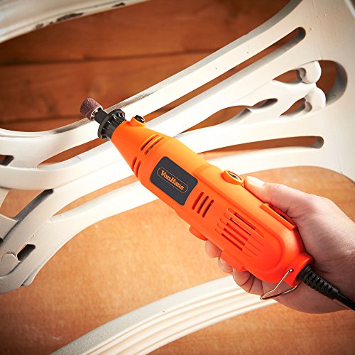 VonHaus Rotary Multitool with 235pc Accessory Kit - Dremel Compatible Corded Rotary Tool Set - Variable Speed Control - Drill, Cut, Trim, Grind & Sand - DIY Hobby Woodwork Craft Multi Function 135W 4 VonHaus Rotary Multitool with 235pc Accessory Kit - Dremel Compatible Corded Rotary Tool Set - Variable Speed Control - Drill, Cut, Trim, Grind & Sand - DIY Hobby Woodwork Craft Multi Function 135W - Image 4