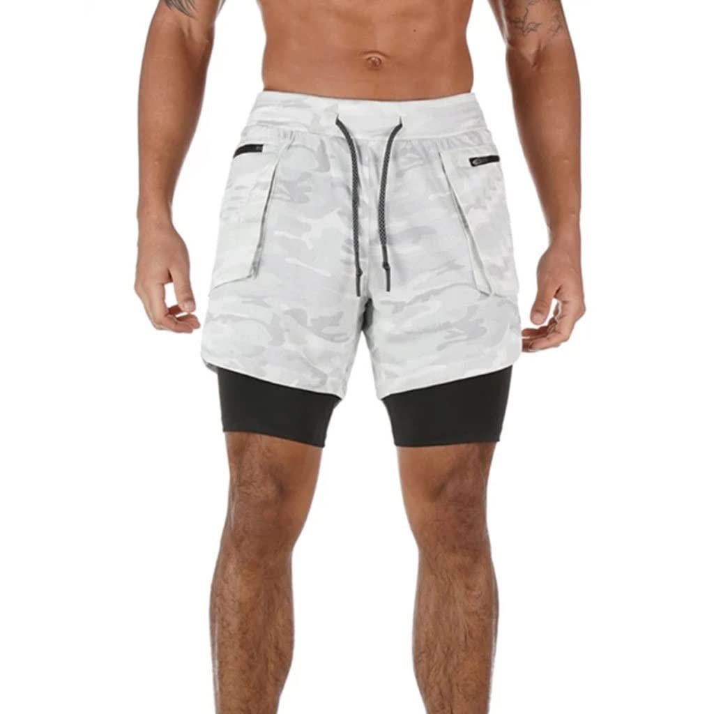 Short de running séchage rapide avec doublure compression anti-frottement