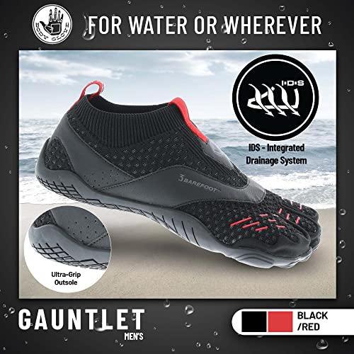 Body Glove 3T Barefoot Gauntlet Mens Water Shoes | 4-Way Stretch Durable Mens Beach Shoes Swim Shoes Aqua Shoes Slip-On With Drainage (Size 12) #TOP18