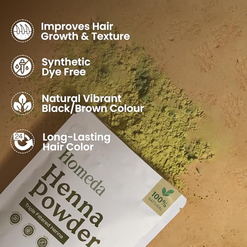 Image of Shudh Online Organic Henna Powder for Hair Growth (100 Grams), Herbal Mehandi, Hena Powder for Hair, Mehendi, Natural black dye - Mehndi Hina - Rajasthani Mehandi for Women