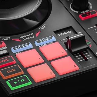 Hercules DJControl Inpulse 200 MK2 — Ideal DJ Controller for Learning to Mix — Software and Tutorials Included, Black