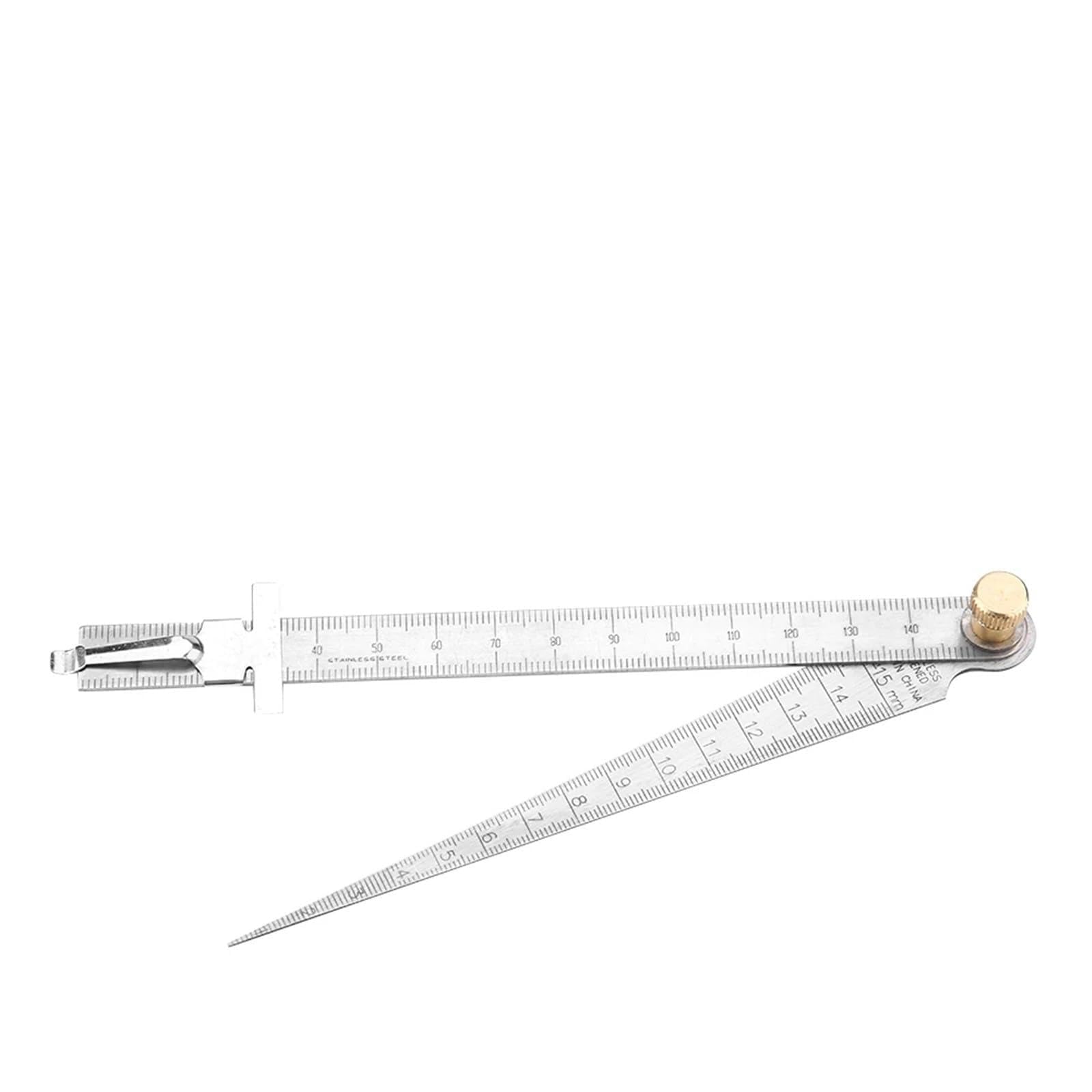 Feeler Measuring Tool Hole Size Gage Stainless Steel Welding Taper Gauge Ruler Inspection 1-15mm