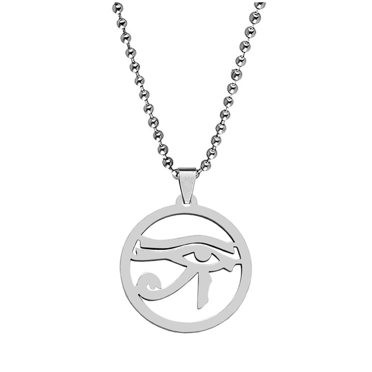 Eye Of Horus Ancient Egyptian Symbol Of Protection Eye Of Horus Silver Stainless Steel Penadnt Neckalce Chain For Men And Women LC889-image-30