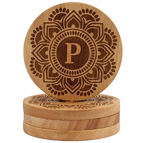 P Coasters for Drinks 26 letters To Choose From New Home Housewarming Gift First Home Personalized Coasters Set House Warming Gift New Homeowner Gift New House Gift