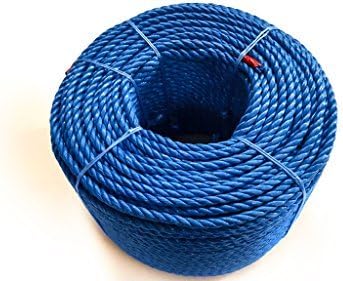 Blue Polypropylene Rope Coils, 6mm Polyrope, Sailing, Agriculture, Camping 220m