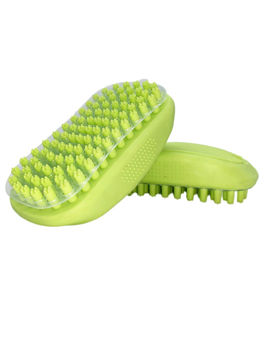Cepillo for mascotas for el cuidado de goma suave removedor de pelo de gato baño for perros cepillo for derramar pelo con pantalla de captura de piel cepillo de masaje peine de aseo for mascotas verde