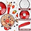 E-far Enameled Cast Iron Sauce Pan with Lid, 1 Quart Dutch Oven Saucepan, Mini Sauce Pot for Cooking, Boiling, Healthy & Non Toxic, Induction & Oven Safe, Red #3