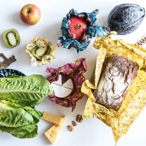 Cera de abeja M Malu pack de 3 evita el plástico y conserva comida fresca 6