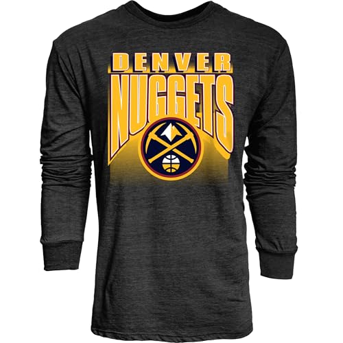 Camiseta NBA de manga larga Blue 84 tri-blend negra en talla L