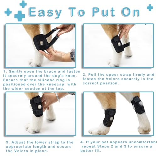 Image of 2025 Dog Leg Braces Dog Knee Brace for Back Leg- Dog Hip Brace for Torn Acl and Joint Relief -Dog Leg Sleeve - Dog Back Leg Support and Joint Supplement Black (L)