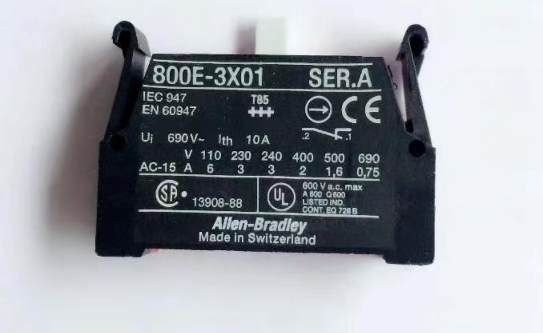 Fits Allen Bradley 800E-3X01 Contact Block 1 NC