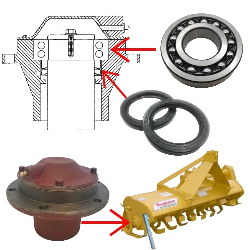 REPLACEMENTKITS.COM Outboard Hub & Side Gearbox Bearing Seal Kit Compatible with King Kutter Tillers RTG, TG & TG-G (Replaces 902019 & 505017)