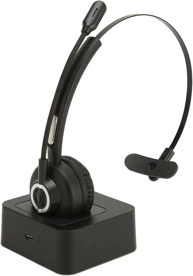 Wireless Telephone Headset with Adjustable Mic