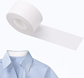 Almofadas de suor para colarinho, fita adesiva para prevenção de suor, protetor de gola de camisa invisível autoadesivo protetor de pescoço almofadas de forro de pescoço sensação fresca e seca o dia todo