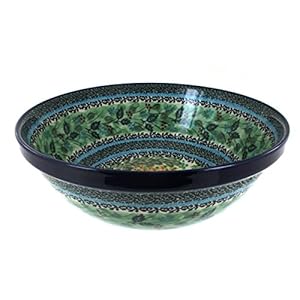 Blue Rose Polish Pottery Teresa Large Serving Bowl