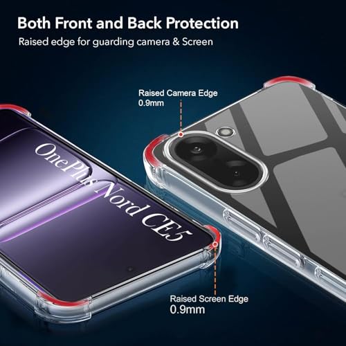 Image of Jkobi Shockproof Crystal-Clear Back Cover for Oneplus Nord CE 5 (Anti Yellow Case | Drop & Camera Protection | Hard Polycarbonate)