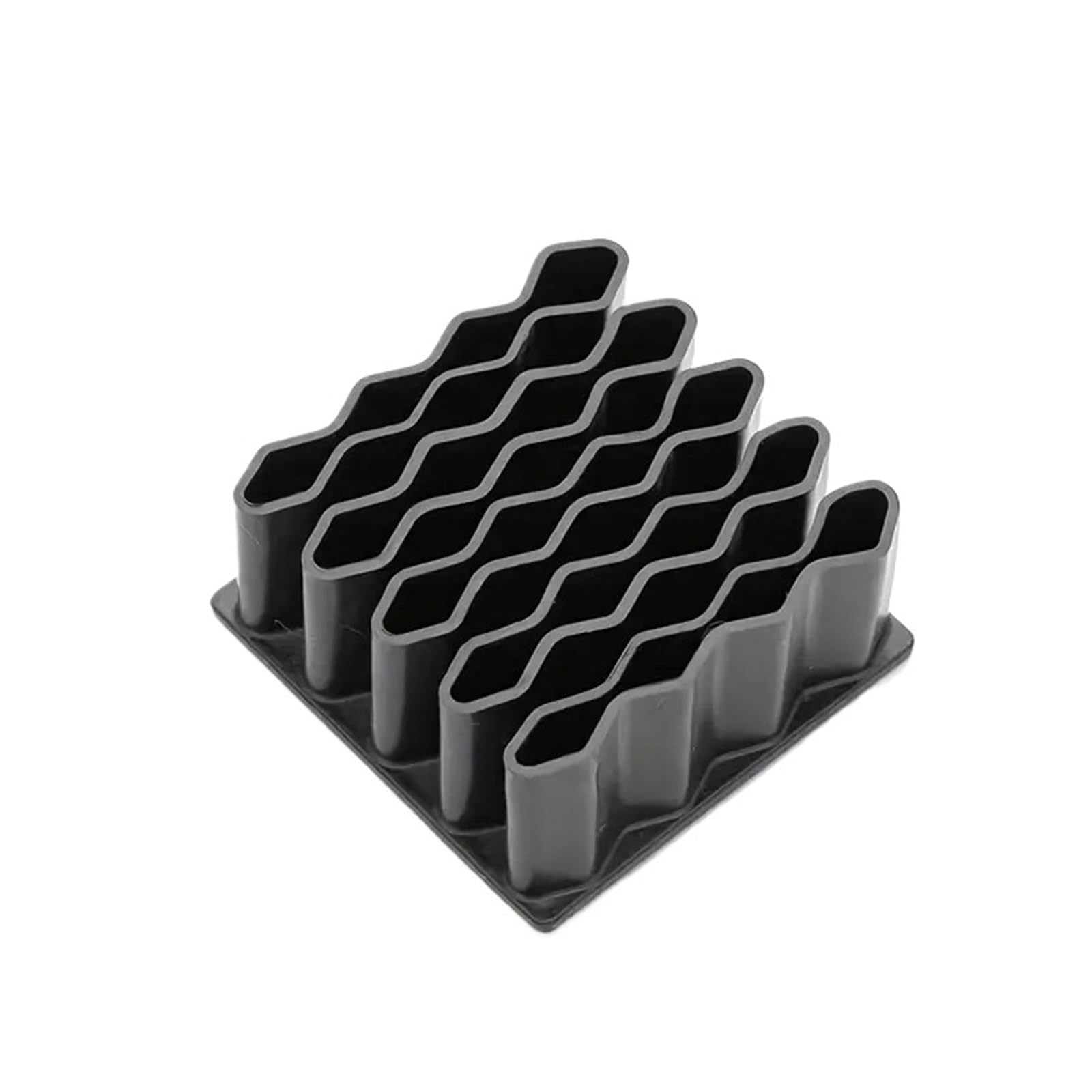 WLIHDB 2Pcs Silicone Cosmetics Storage Rack Pen Holder Home Compartment Organizer for Makeup Brushes(Black)