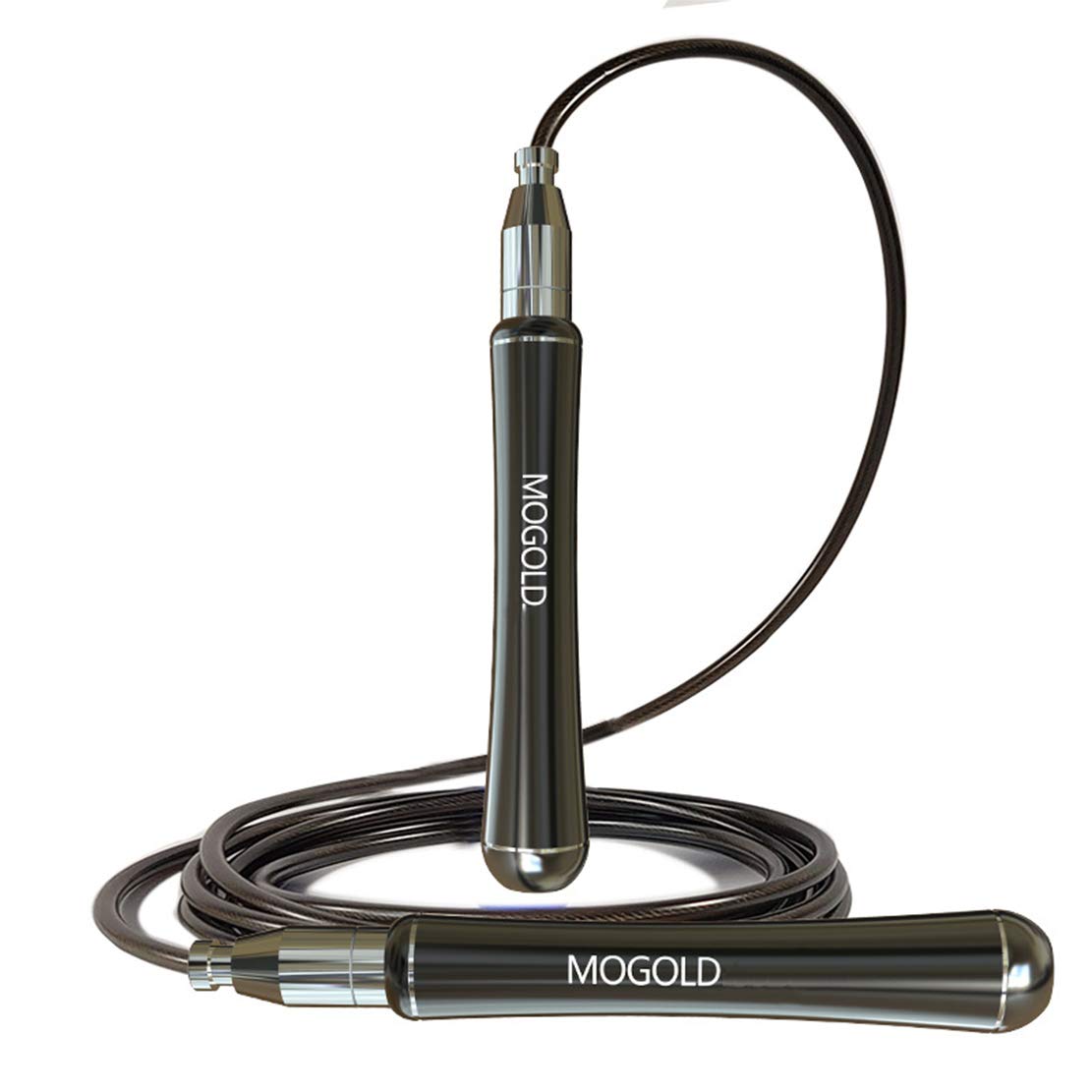 AKT Câble Corde à Sauter Ultra-Vitesse Poignée en Aluminium Sauter à la Corde avec Système de Verrouillage Automatique Corde de 5 mm pour Boxe Gym Fitness Training