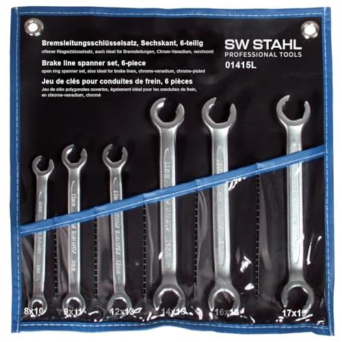 SW-Stahl Bremsleitungsschlüsselsatz, Sechskant, Chrom-Vanadium, 01415L