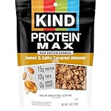 KIND Protein MAX Granola, Sweet & Salty Caramel Almond, Gluten Free, High Protein, Keto Snacks, 15g Protein, 9oz, 1 Count