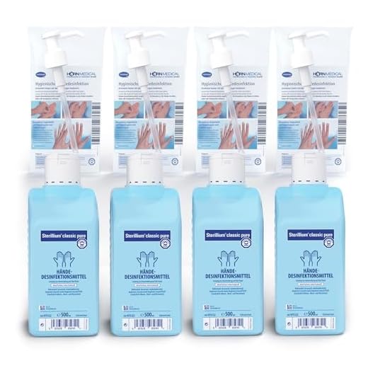 Bepanthen Wund- und Heilsalbe, unterstützt die Heilung bei kleinen, oberflächlichen Wunden und schuppig-rissigen Hautstellen, 100 g 7 Horn Medical Dosierpumpen (4 Stück) mit Sterillium classic pure Haut-sensitive Händedesinfektionsmittel (4 x 500 ml)