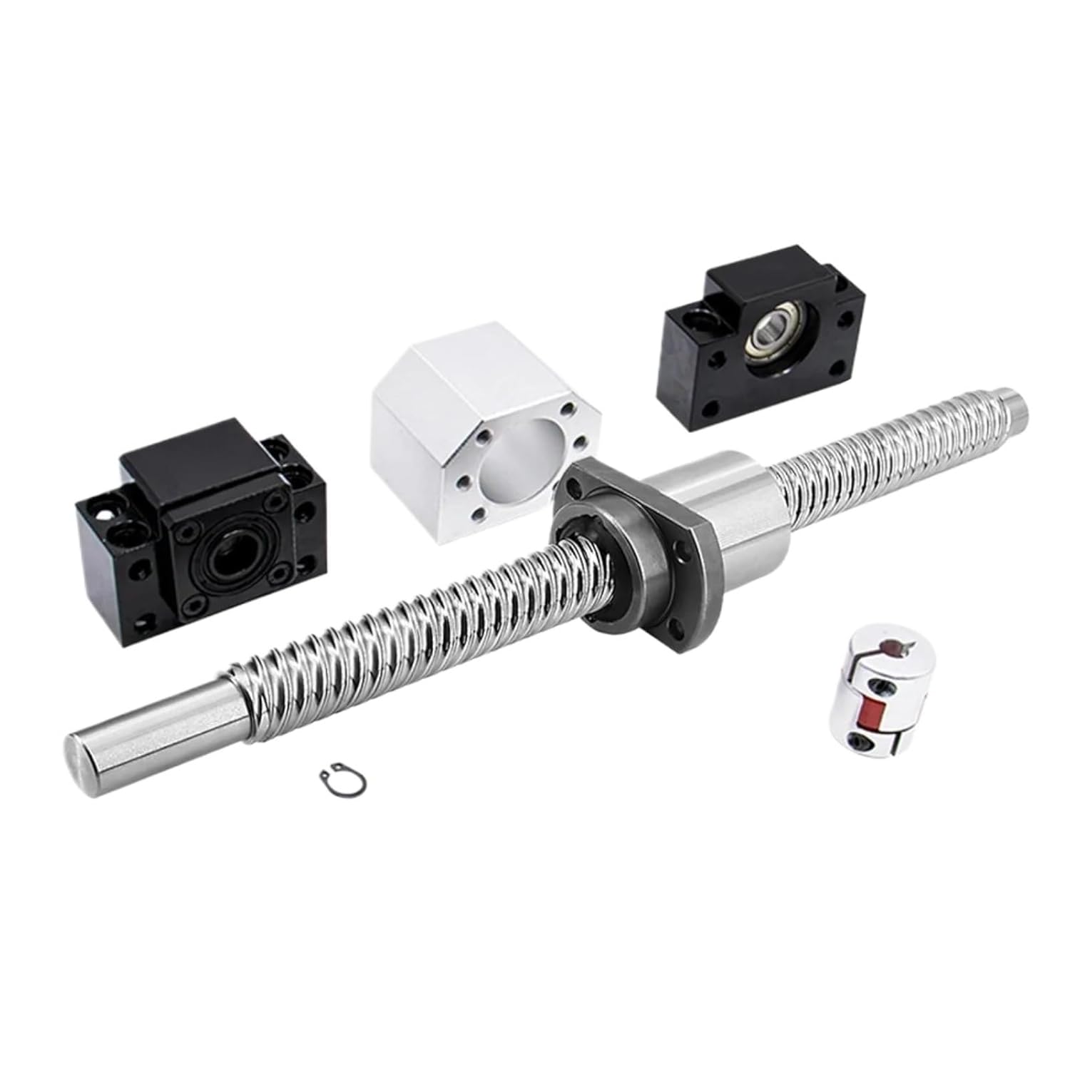 20mm SFE2020 Large Lead Ball Screw Kit +DSG2020 Nut Housing + BKBF15 End Support + Ballscrew Coupling for CNC xyz Router(800mm)