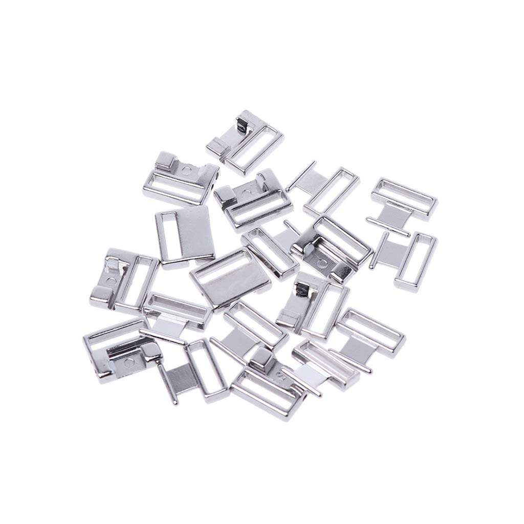 HLLR 10set Metal Aleación Hebilla Sujetador Traje de baño Bikini Clip Cierre Gancho Costura Fabricación DIY