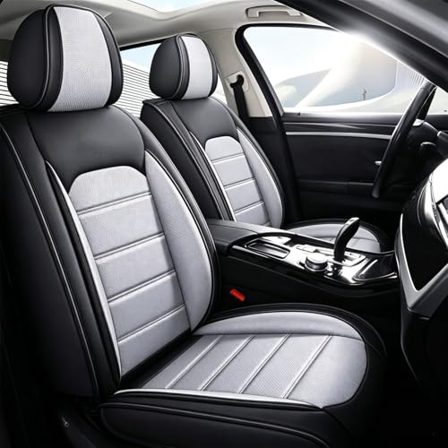 FUNEAER Housses de Siège pour Fo-RD Focus 1999-2026 Auto,5 Places Housses de Siège Auto Avant Arrière,Ensemble Cuir PU Étanche et Respirant Protection Anti-Rayures