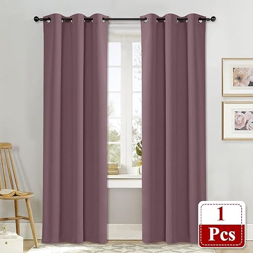 Miniatura 2 de NICETOWN Dry Rose - Cortinas opacas para oscurecer la habitación, panel individual, 42 x 84 pulgadas, tratamiento de ventanas con aislamiento