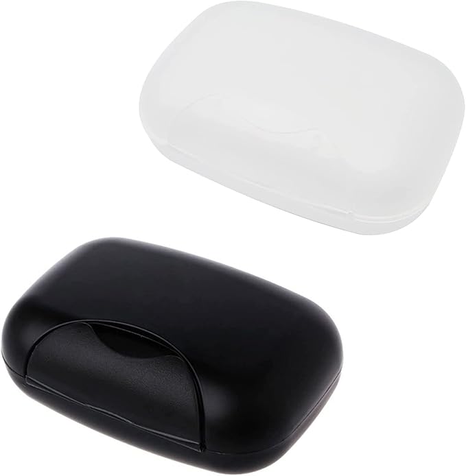 soap box, 2pcs travel soap case, Soap Dish with Lid Soap Bar Travel