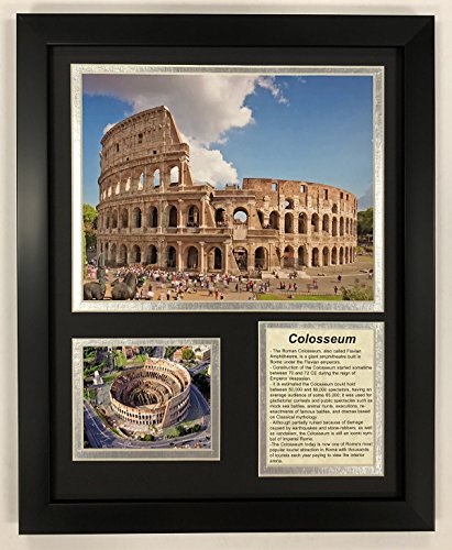 Fotos del Coliseo enmarcada de doble mate cuadro decorativo de 30x38 cm
