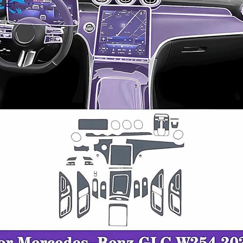 Película TPU Mercedes GLC W254 2023-2025 protectora de consola central RHD 5